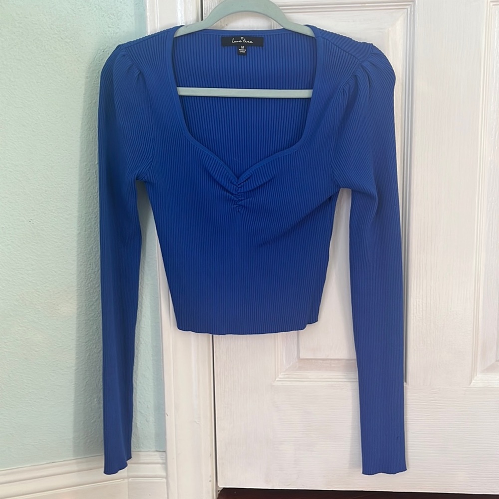 Royal blue, medium, lightly worn, brand-love tree